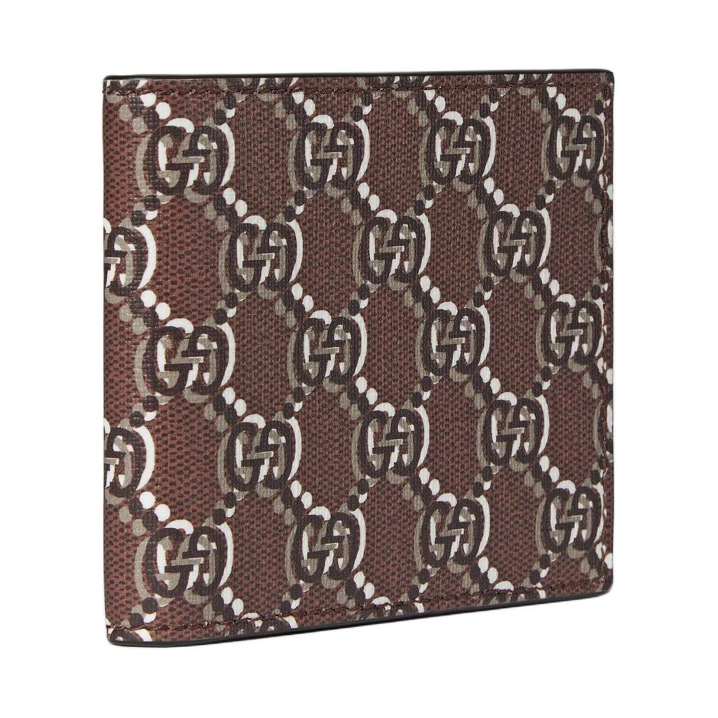 Gucci Кошелек мужской с клапаном и логотипом Double G из канваса, коричневый 802019-FADUN-8649