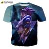 Сексуальная Акали 3D Печать Футболка League Of Legends Футболка Мужская Женская Мода Повседневная Стиль Харадзюку