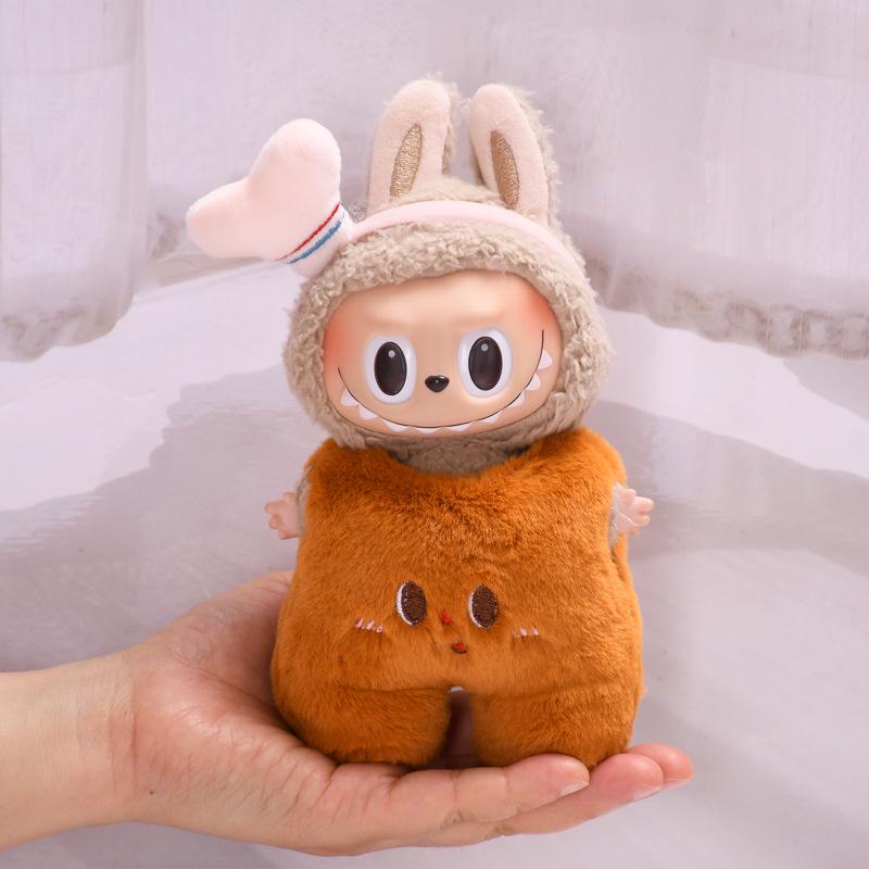 Сменный плюшевый набор Labubu 17 см: Наряды Лягушки, Свиньи, Подвески, Куклы-Снеговика на Рождество