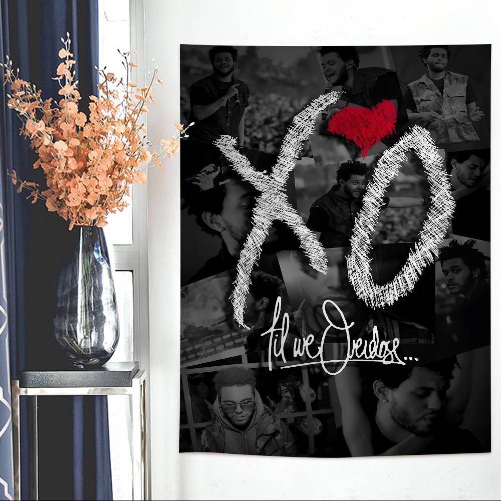 Pop Singer TThe WWeeknd Hippie Wall Hanging Tapestries Art Science Fiction Room Home Decor Kawaii Room Decor