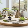 Компактный мини-ландшафтный орнамент Элегантный дизайн древнего двора для рабочего стола, журнального столика, мини-сада