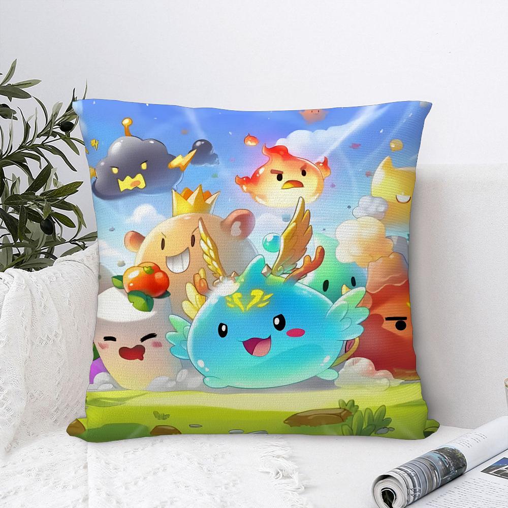 Чехол для подушки игры S-Slime R-Ranchers, Плюшевая ткань, Мягкий чехол для подушки, Двусторонний принт, Чехол для диванной подушки, Чехол для декоративной подушки