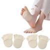 Beige Foot Support, 2-Pack, Breathable Soft Pads, Protective Toe Socks, Hole Prevention, Sweat-Wicking, Quick-Drying, Shock-Resistant, Unisex