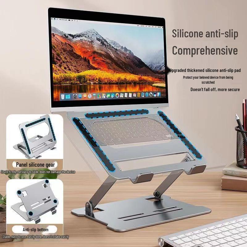 Adjustable Vertical Laptop & Monitor Stand with Cooling Base