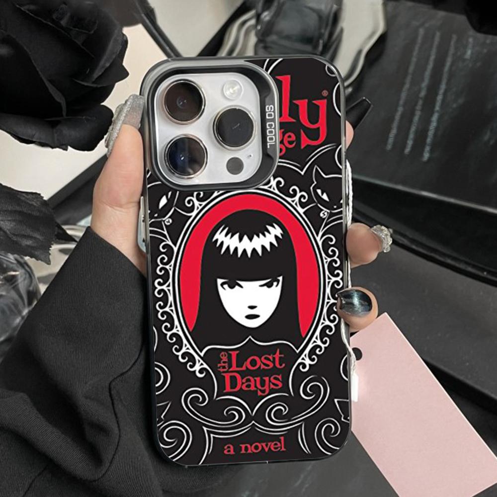 Comics Emily The Strange Phone Case For iPhone 16,15,14,13,12,11,Pro,Max,Plus,Mini,XS,SE Anti Fall Black Matte Hard Bumper
