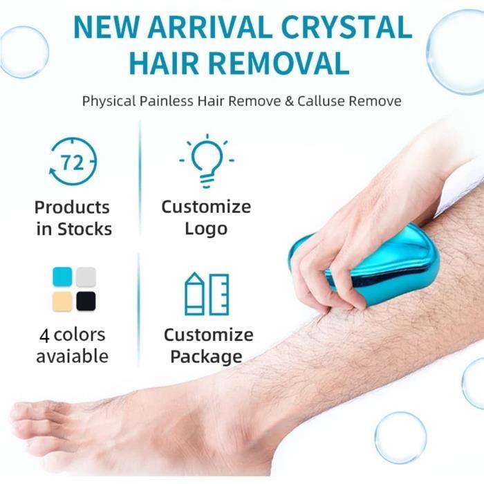 Épilateur - Crystal Hair Eraser - Indolore - Exfoliant - Pour Hommes et Femmes - Peau Lisse