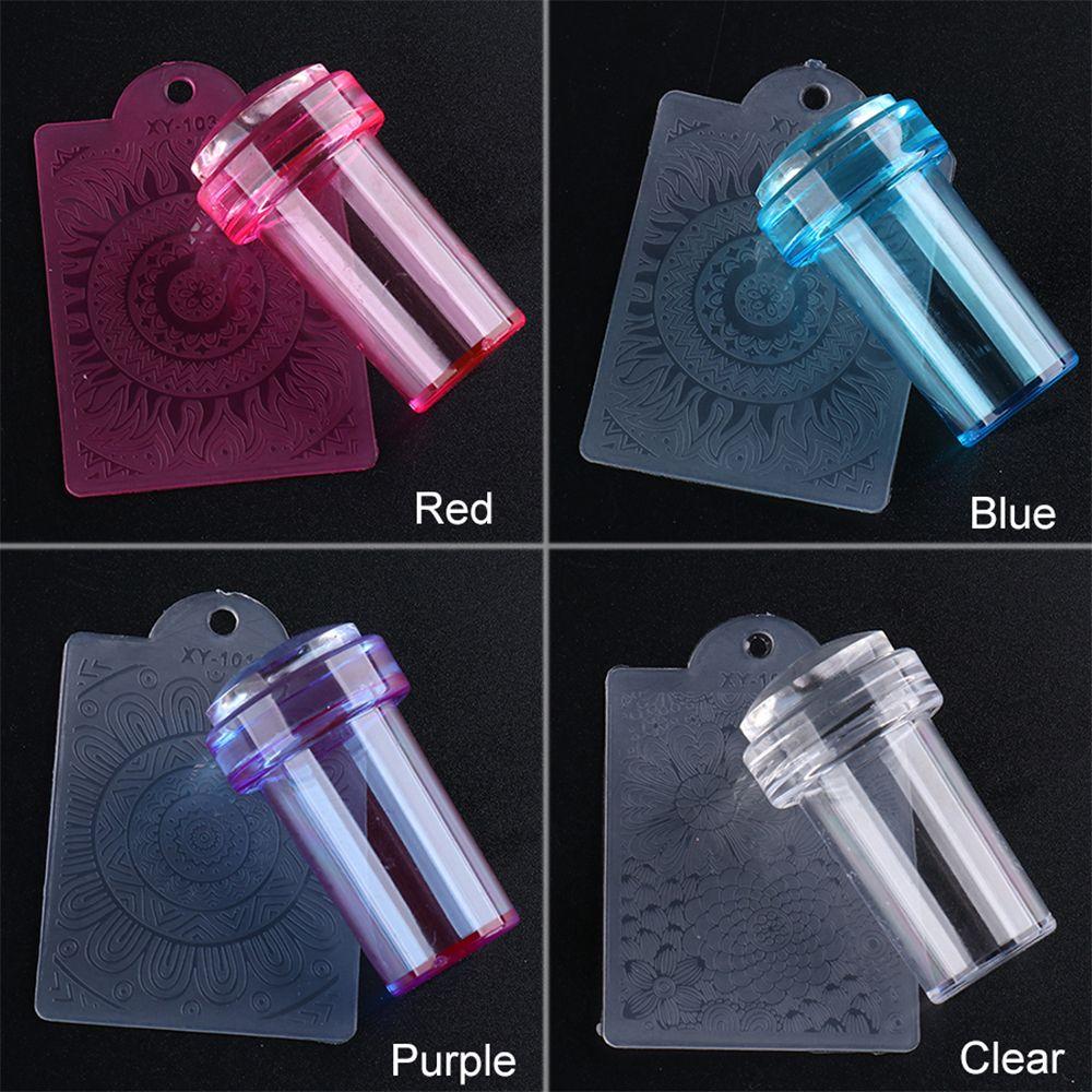 New Nail Design for French Tips Jelly Transparent Nail Stamper Scraper Set Silicone