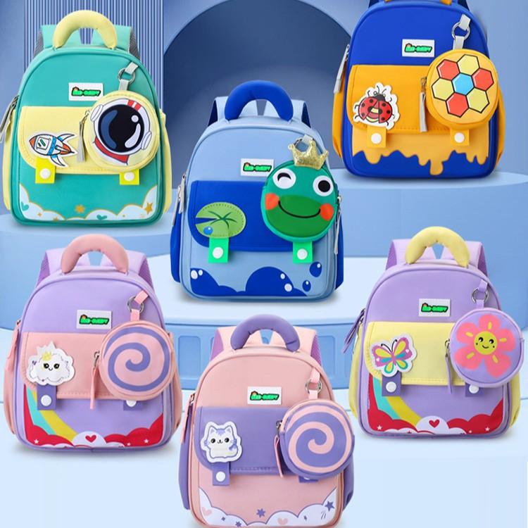 New 2025 Cartoon Cute Schoolbag Trendy Fashion Contrasting Color Student Bag Large Capacity Backpack