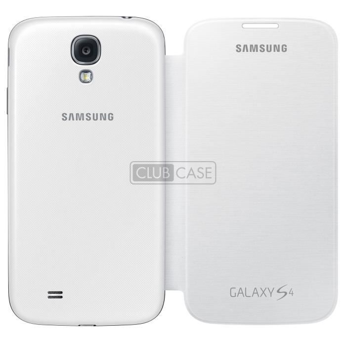 Samsung etui rabat pour samsung galaxy s4 blanc