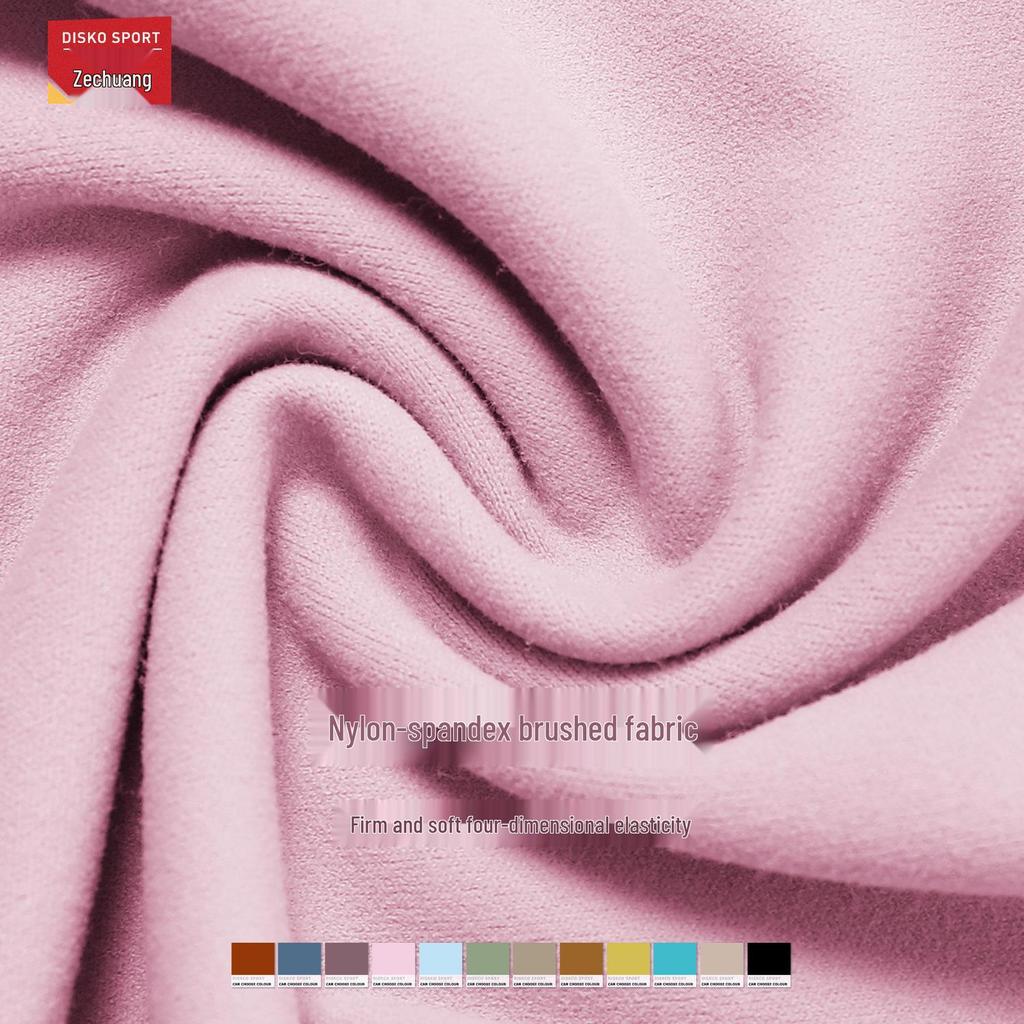 Зимний костюм для йоги с длинными рукавами для бега на открытом воздухе - Футболка для фитнеса с начесом 8518