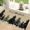 1Pcs Anti Fatigue Kitchen Rugs, Christmas Tree Print Waterproof Non-Slip Thick Cushioned Kitchen Mat Heavy Duty Comfort Standing Mat for Kitchen