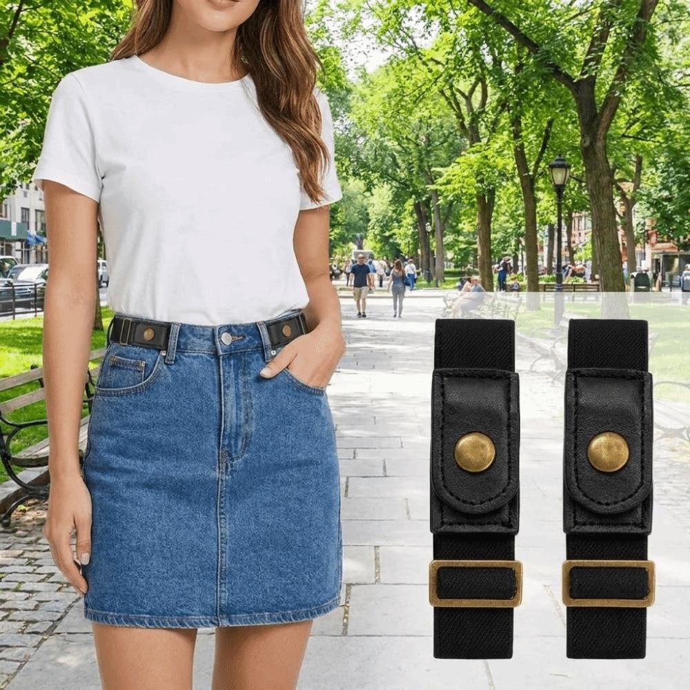 2PCS No-Sew Jean Waist Tightener Adjustable Waist Belt New Buckleless Belt Casual