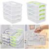1Pcs 4 Layers Makeup Organizer Box Transparent Jewelry Container Bins New Desk Storage Organizer