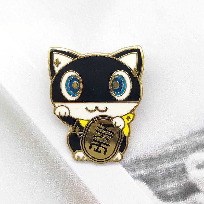 Enamel Brooch: Female Shen Tales 50 Million Taels Beckoning Cat Anime Badge - Cute Accessory