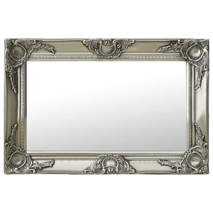 VidaXL Wall Mirror Baroque Style 60x40 Cm Silver 320330