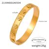 New Fashion Flower Titanium Steel Plated 18k Gold Bracelet Five Leaf Flower Lucky Grass Bracelet Jewelry