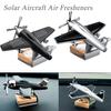 Solar Cessna Aircraft With Fragrance Car Air Fresheners Ornaments Solar Energy Rotate Aromatherapy Decor for Car Office