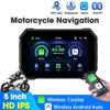 5inch Moto Wireless CarPlay Android Auto Motorcycle GPS Navigation Display Screen Motorbike Bluetooth 5.0 Multimedia Player Waterproof