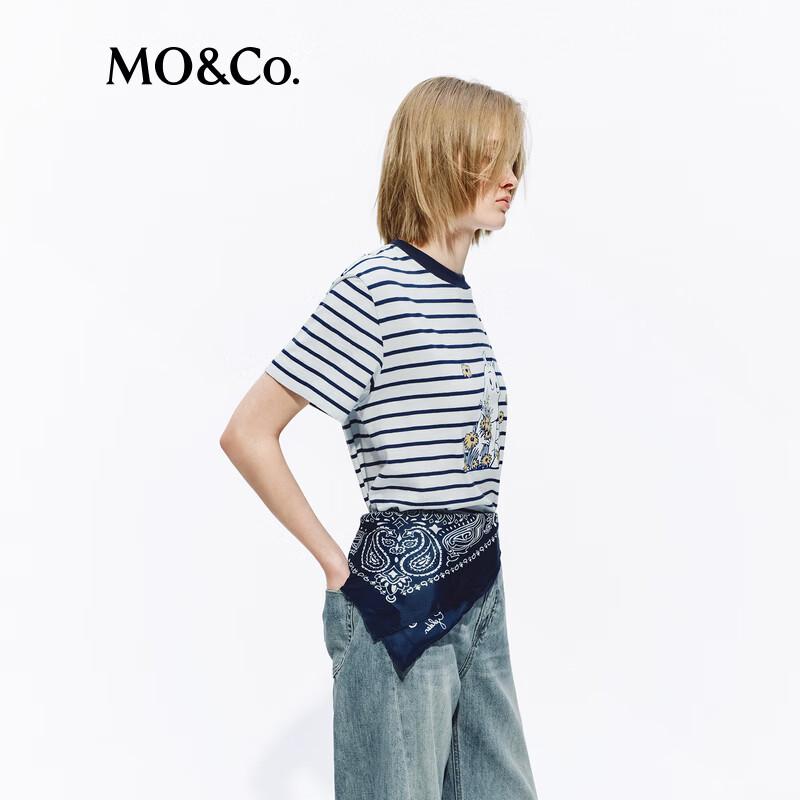 MO&Co. Moomin Series Striped Cotton T-Shirt