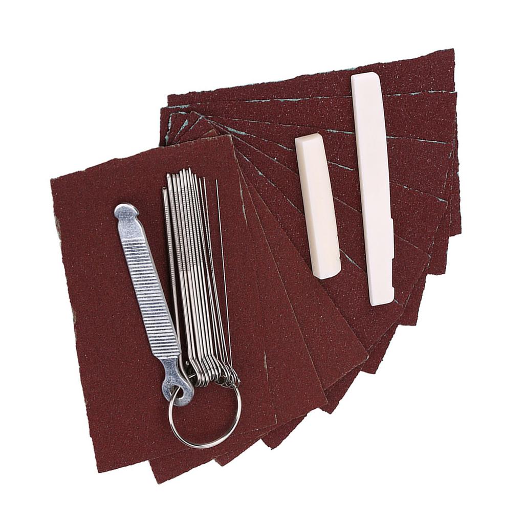 Гитарный костяной мост, седло, гайки, напильники для наждачной бумаги, набор инструментов для обслуживания мастеров своими руками