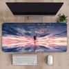 Очень большой коврик для мыши с горным пейзажем и утолщенным краем с оверлоком для офисных столов