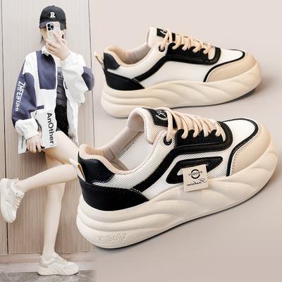 W402 Новые сетчатые белые туфли женские туфли для досок женские туфли повседневные туфли на платформе увеличивающие рост студенческие корейские сетчатые туфли женские