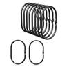 12 Pcs Rust Proof Oval Shower Hooks Glide Smoothly Shower Curtain Rod Hangers  Bathroom