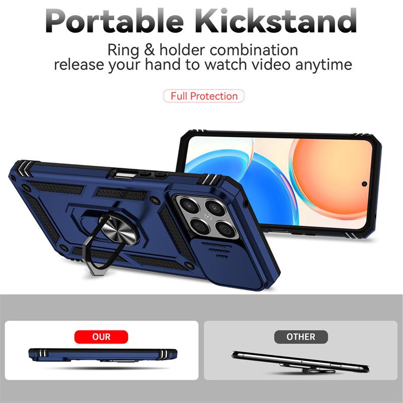 Для Honor X8 4G 2022 чехол магнитный держатель кольцо броня противоударный чехол для Honar Honer X8 X 8 HonorX8 4G 6.7" объектив защитная крышка