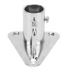 Flag Pole Holder 90 Degree 1 Inch 316 Stainless Steel Stanchion Post Socket Triangle Base with Buttress for Ships Yachts