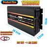10000W/12000W Power Converter Pure Sine Wave Vehicle Smart Inverter LCD Display Digital Power Inverter DC 12V To AC 220V for RV