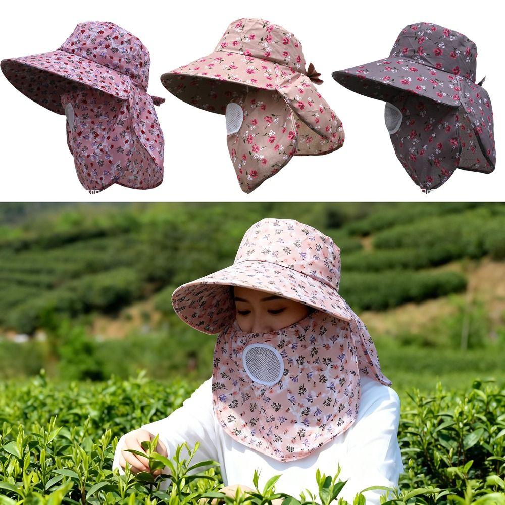 Fordable Sun Hat Wide Brim Agricultural Work Cap Portable Basin Cap  Women