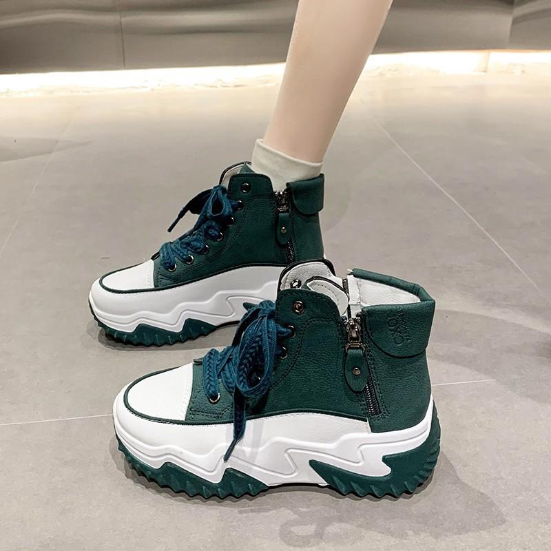 Women's Autumn and Winter New Niche High-top Women's Shoes Platform Casual Versatile Sports Shoes