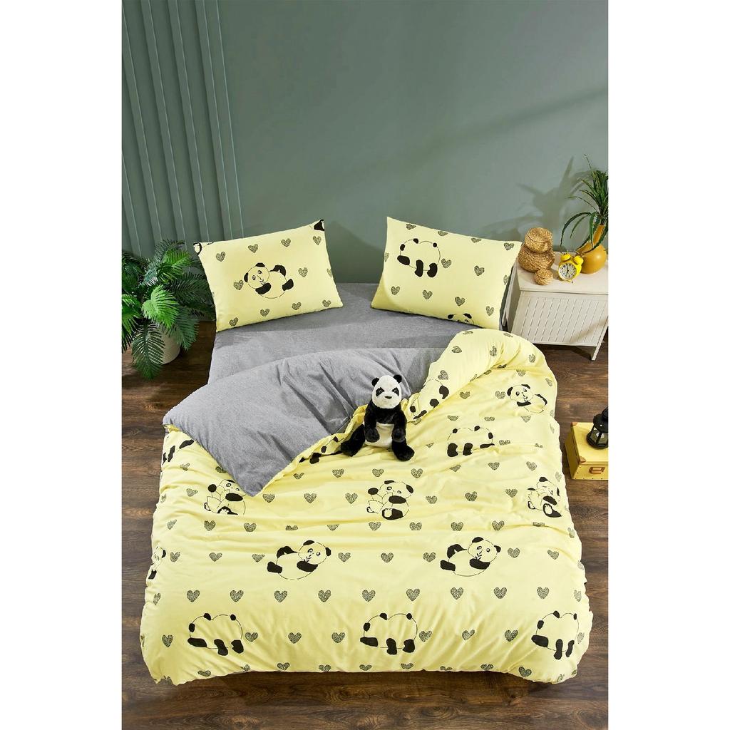 Tiles Single Patterned Duvet Cover Set, Elastic Sheet And 1 Pillowcase