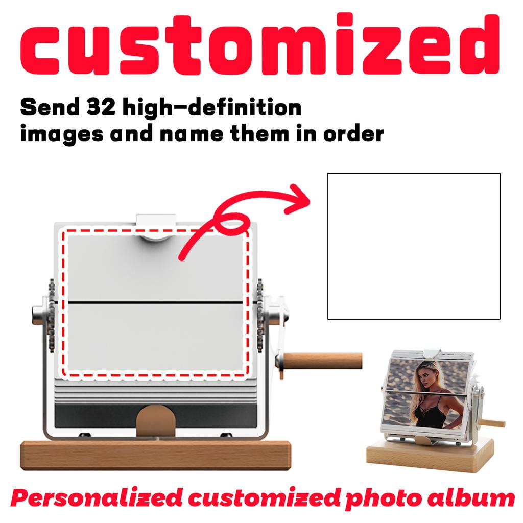 Personalized Family Album Retro Mechanical Hand-cranked Flip Page Album Custom Flip Page Album