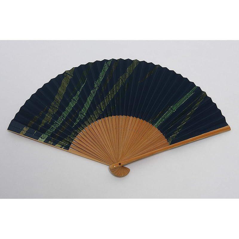 Used [New] [Hasegawa] Men's Kyoto Fan with Fan Bag, Presentation Box, Made in Japan, Bamboo 1