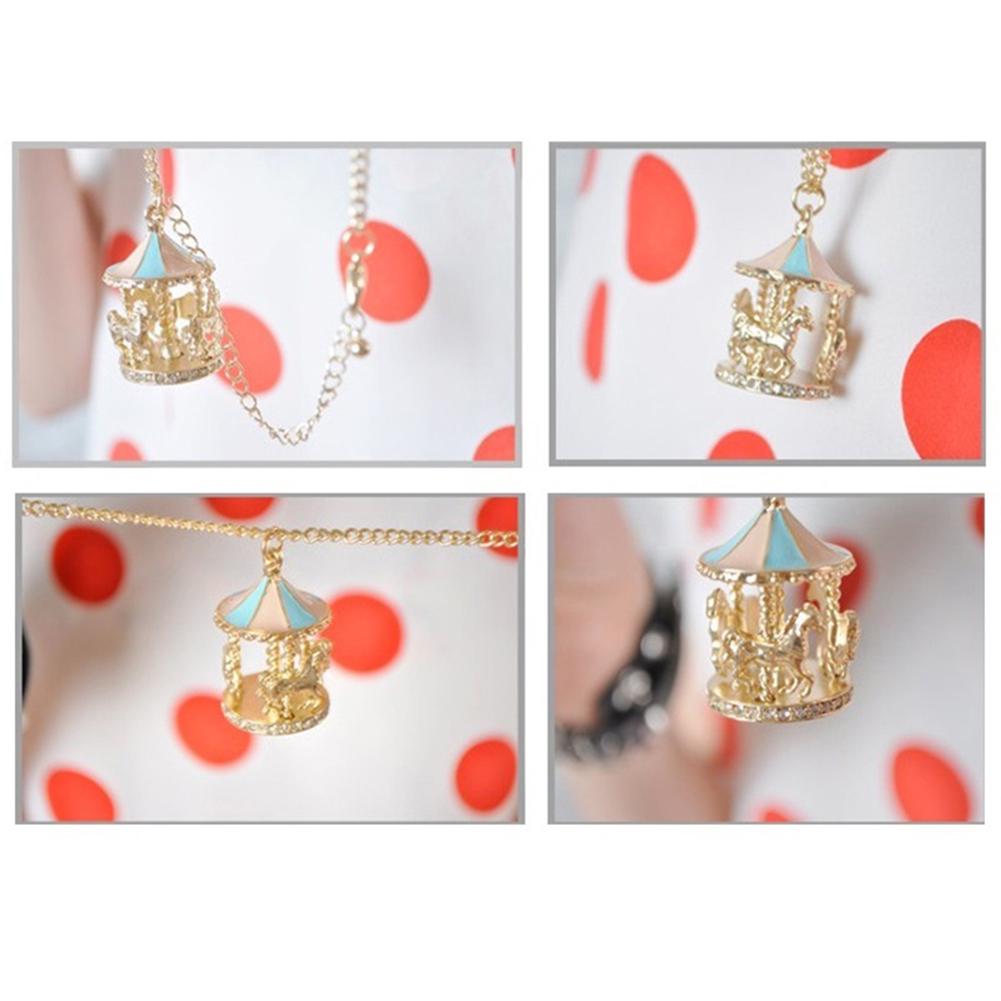 ОЖЕРЕЛЬЕ BLUELANS Чудесная подвеска свитер цепь карусель карусель эмаль шарм ожерелье для женщин подарок