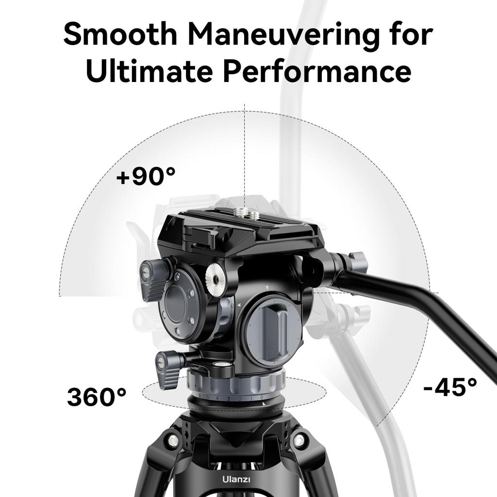 Комплект штатива Ulanzi VideoFast Heavy Duty T048 из алюминиевого сплава с жидкостной головкой и
