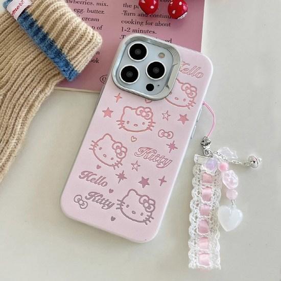 Чехол для iPhone Apple Days Hello Light Pink Kitty Scratch, популярный персонаж в Корее
