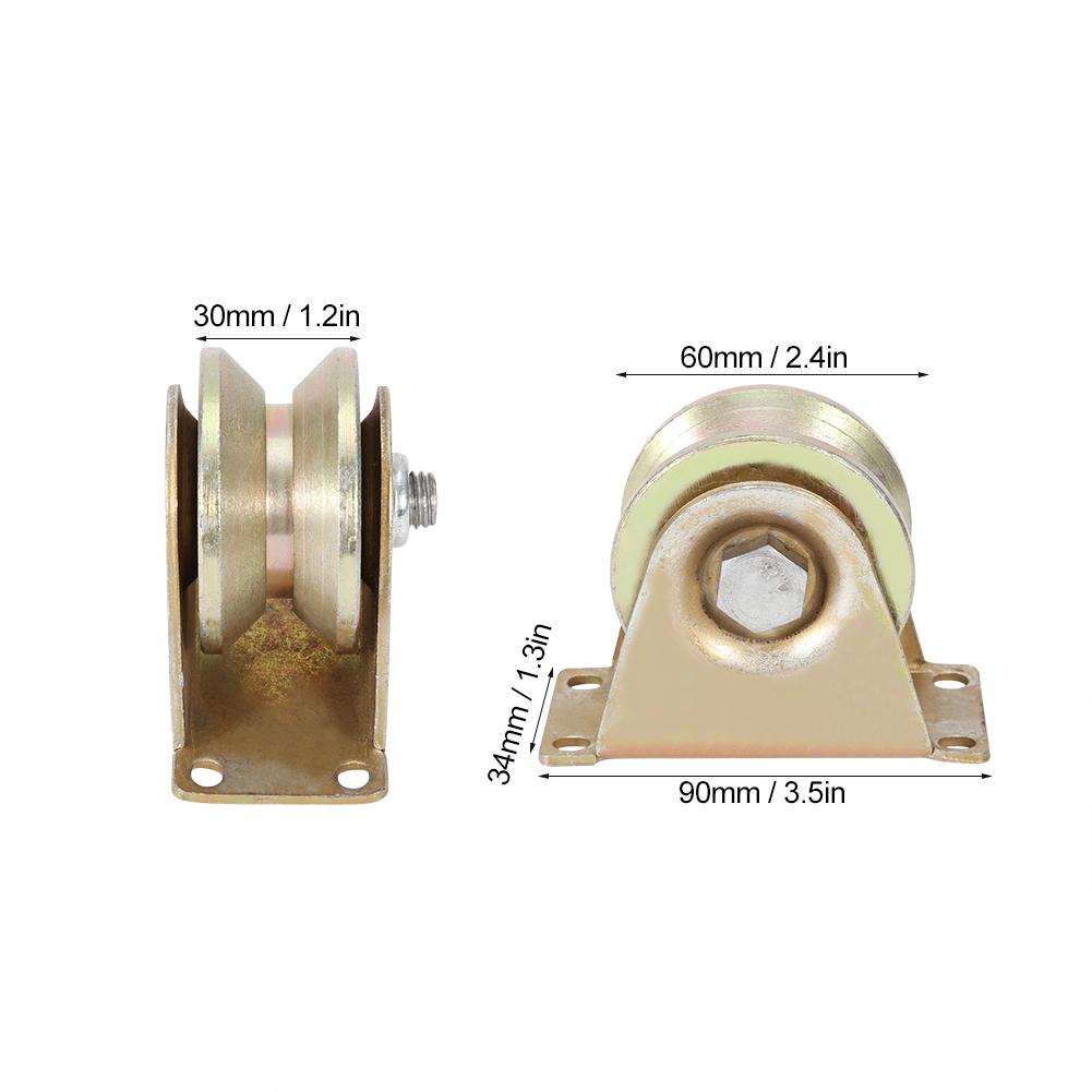 2 шт., диаметр 60 мм, ролик для раздвижных ворот, стальная V-образная дорожка для раздвижных дверей