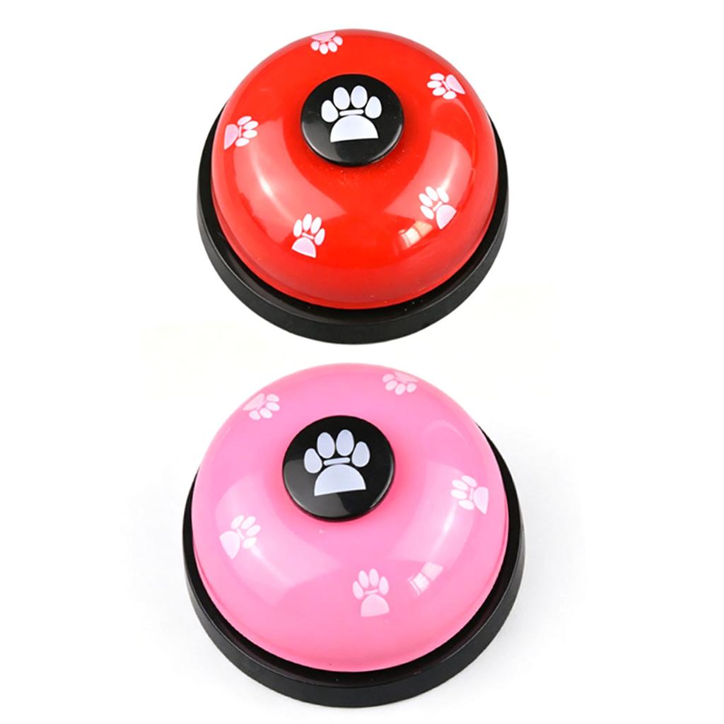 2 шт. Дрессировочный колокольчик для собаки с противоскользящей основой для тренировки питомца, туалетного приучения, кольцо для выхода на улицу, коммуникация, красный