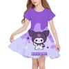 Sanrio Новое летнее платье для девочек Модное мультяшное милое Киннаморолл Хелло Китти Платье с 3D-печатью Детская одежда принцессы с коротким рукавом