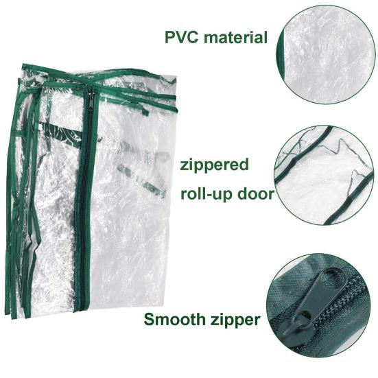 Чехол для теплицы, многоразовый прозрачный чехол с дверью-молнией, водонепроницаемый, с защитой от ультрафиолета, чехол для цветочного сарая для выращивания растений в помещении и на открытом воздухе