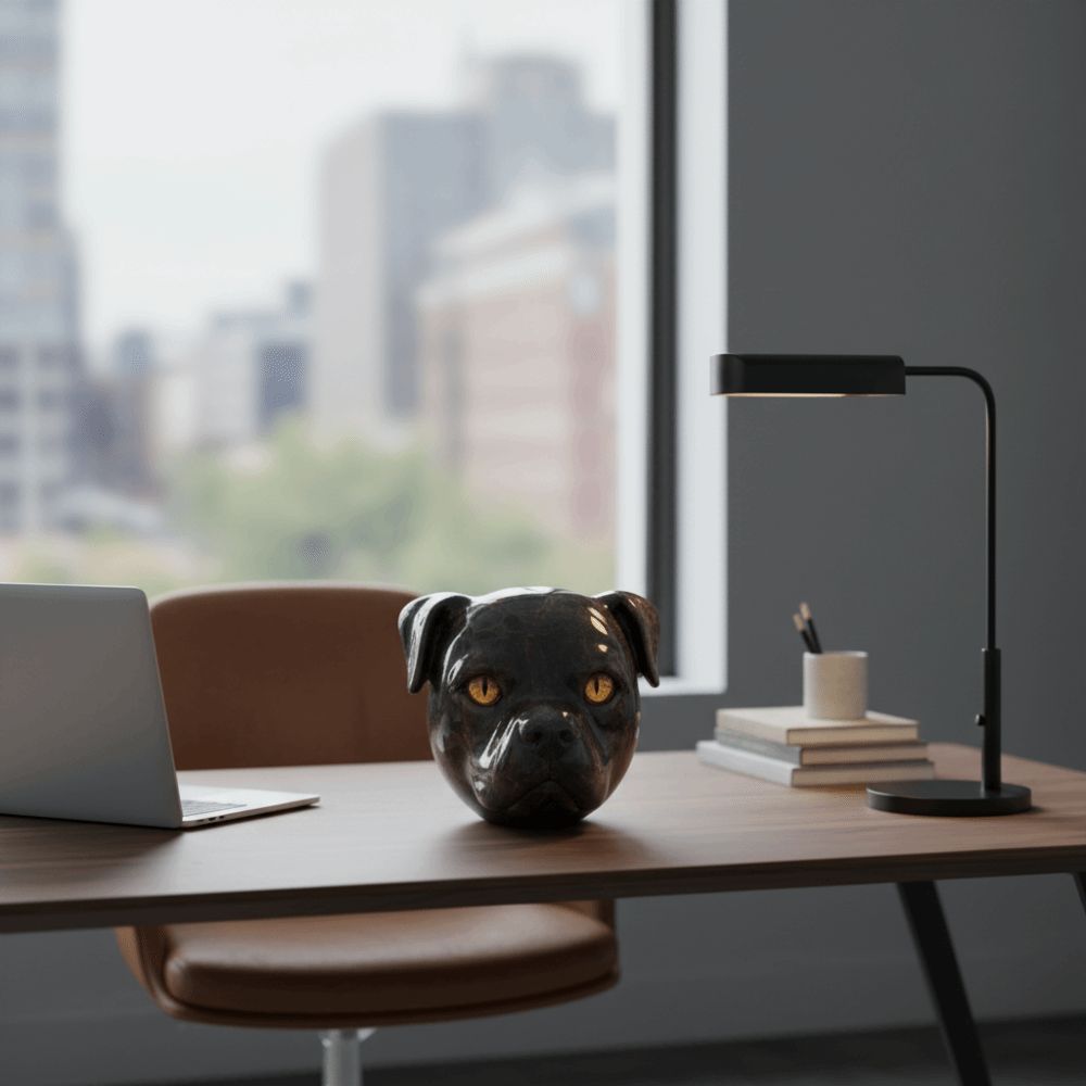 Hot Small Owl Sculpture Resin Luxury Dog Sculpture Marble Texture Home Ornament Gift