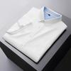 Первый Волк Мужская рубашка с коротким рукавом большого размера Business Casual Разноцветная Универсальная Оксфордская прядильная рубашка с коротким рукавом Увеличенная и удлиненная