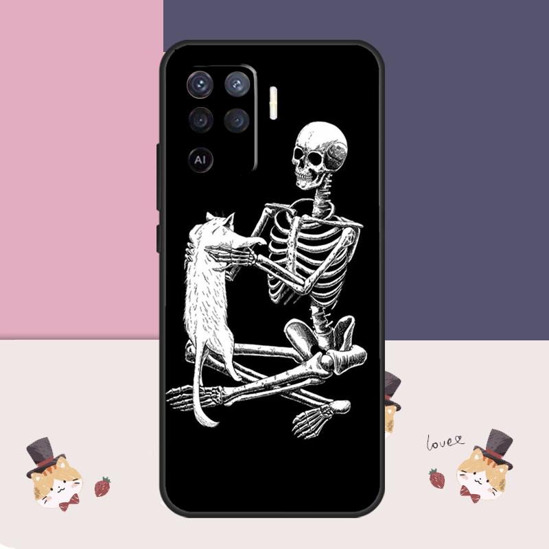 Психоделический чехол-скелет для Oppo A77 A17 A57 A40 A78 A54 A74 A94 A76 A16 A96 A18 A60 A80 A38 A58 A98 A15 A5 Pro