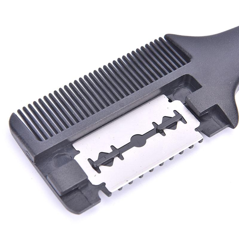 Двухсторонняя расческа для бритвы для волос, профилировщик слоя, режущая истончающаяся расческа с лезвием