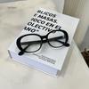 Y2K Glasses Women Retro Oversized Square Frame Eyewear Fashion Black Red Spectacles Anti Blue Light Computer Reading Eyeglasses