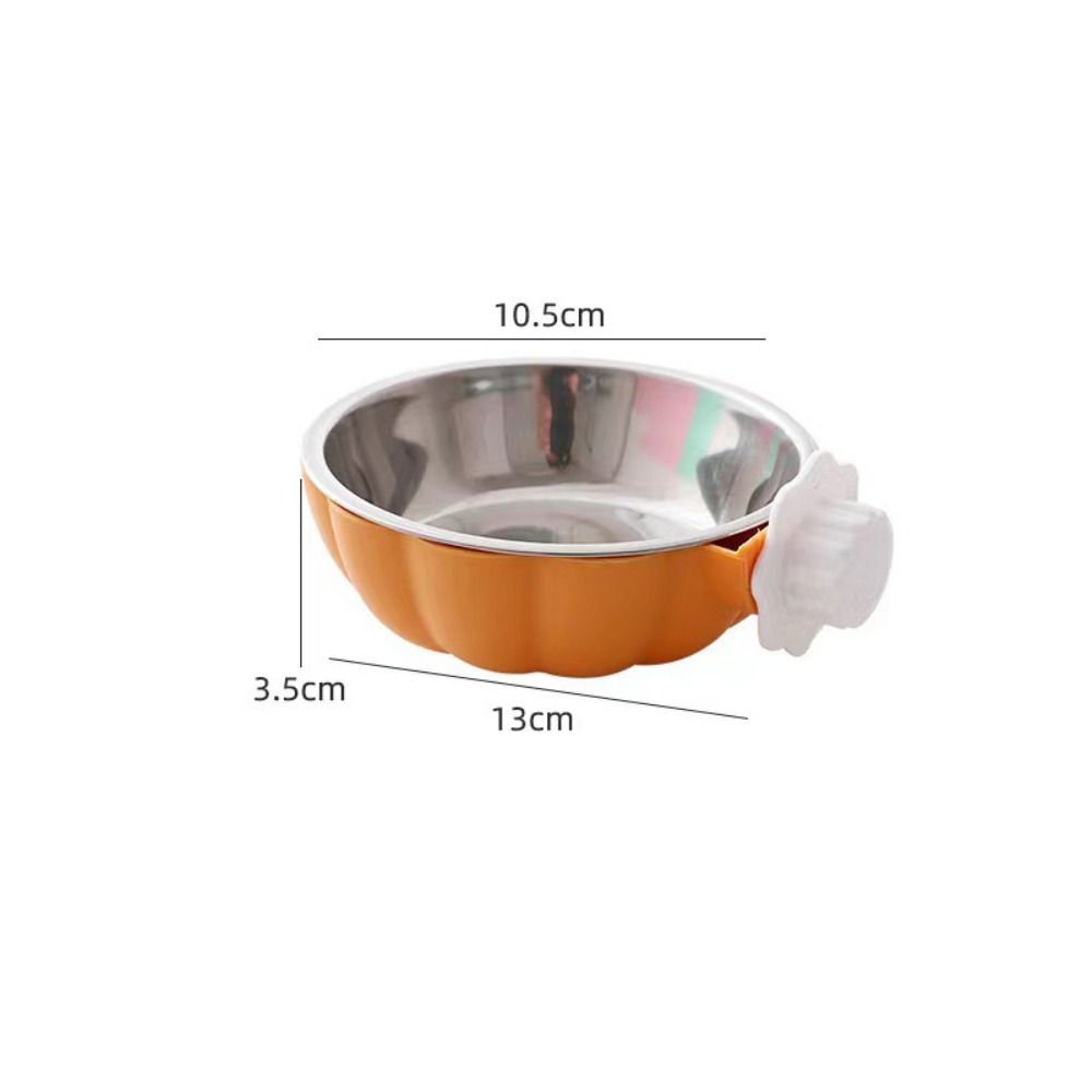 Stainless Steel Pet Cage Bowl Hanging Design Pet Food Basin Detachable Pet Feeding Bowl Cat Dog