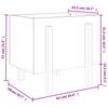Plant Pot Black 62x50x57 cm Solid Pine Wood