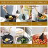 29 Pcs Non-stick Silicone Cooking Kitchen Utensils Spatula Set with Holder, Woodle Handle Heat Resistant Silicone Kitchen Gadgets Utensil Set